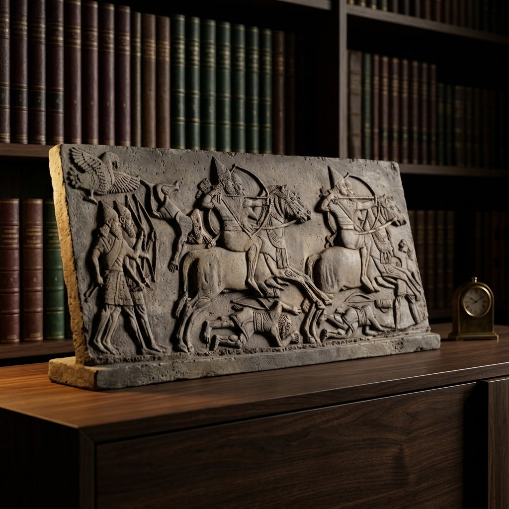 Ashurbanipal Military Campaign Relief | Assyrian Cavalry Wall Panel