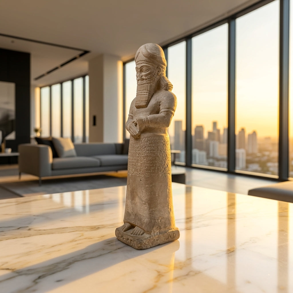 Nabu Statue – Ancient Mesopotamian God of Wisdom Sculpture | Assyrian Babylonian Artifact Replica