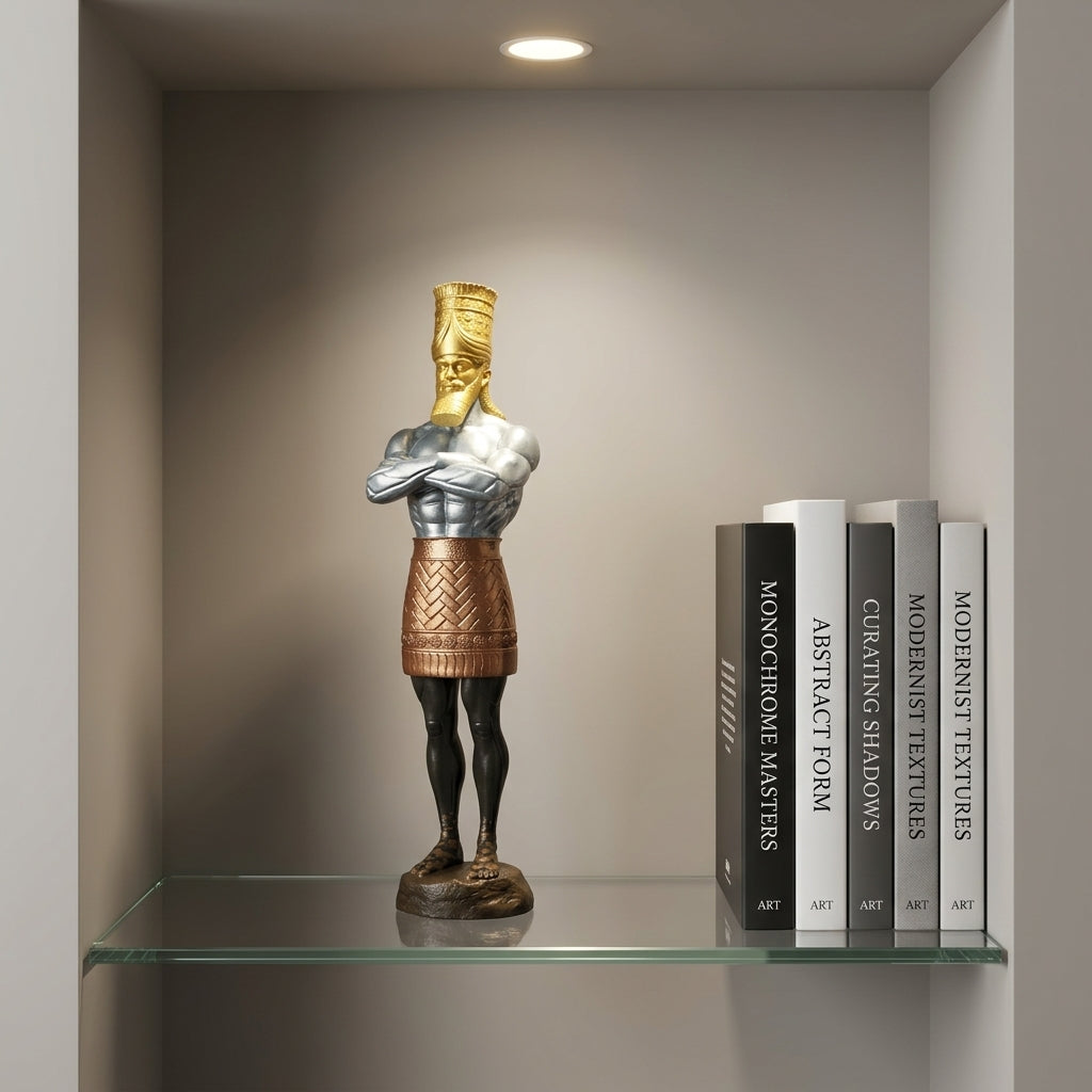 Nebuchadnezzar II Statue – King of Babylon Sculpture | Ancient Mesopotamian Royal Figure | Museum Style Collector Piece