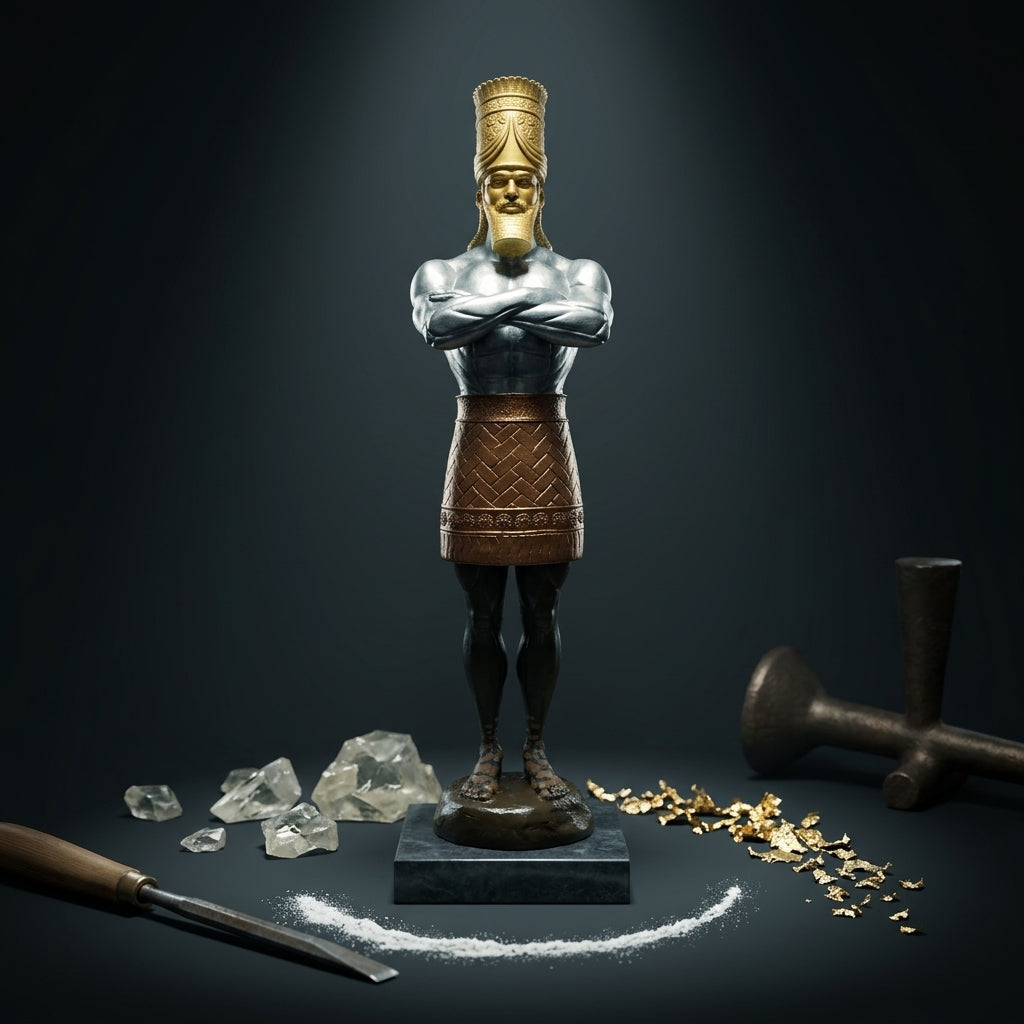 Nebuchadnezzar II Statue – King of Babylon Sculpture | Ancient Mesopotamian Royal Figure | Museum Style Collector Piece